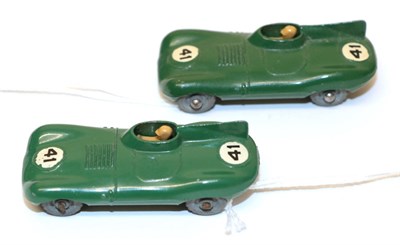 Lot 2290 - Matchbox 1-75 2x41a D-Type Jaguar open radiators, with no.41 decals, both MW (both G-E) (2)