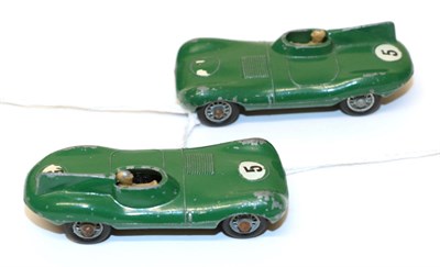 Lot 2291 - Matchbox 1-75 2x41b D-Type Jaguar closed radiator, with no.5 decals (both F-G) (2)