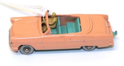 Lot 2293 - Matchbox 1-75 39a Ford Zodiac Convertible mid-salmon body, turquoise baseplate SPW (E-G)