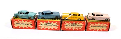 Lot 2313 - Benbros Mighty Midgets No.18 Hudson Tourer (i) pink, white painted wheels (G) (ii) yellow,...