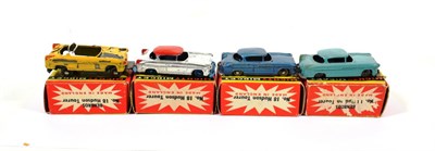 Lot 2314 - Benbros Mighty Midgets No.18 Hudson Tourer (i) silver with red roof, white painted wheels (ii)...