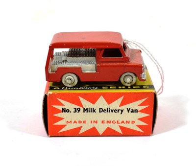 Lot 2332 - Benbros Mighty Midgets No.39 Milk Delivery Van red, white painted wheels (E box E-G)