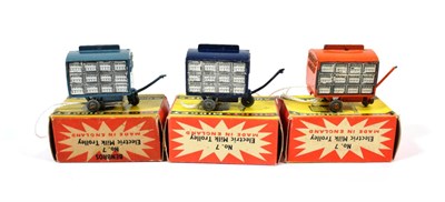 Lot 2348 - Benbros Mighty Midgets No.6 Electric Milk Float (i) dark blue MW (ii) metallic mid blue MW...