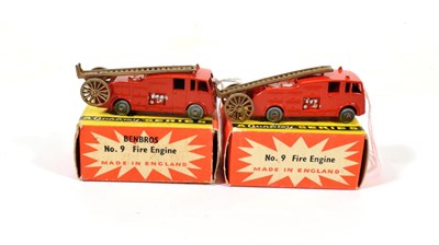 Lot 2349 - Benbros Mighty Midgets No.9 Fire Engine both MW (both E boxes E) (2)