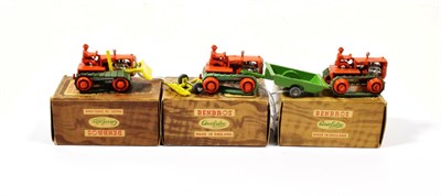 Lot 2358 - Benbros TV Series 10 Bulldozer, 11 Tractor and hay-rake 19 Tractor & farm trailer (all E-G...