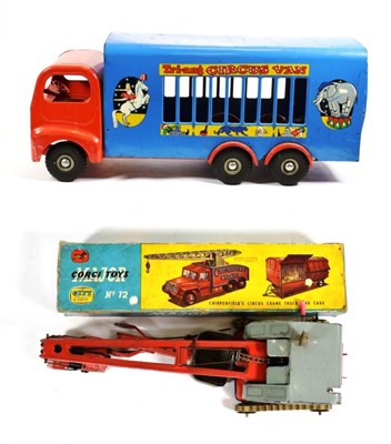 Lot 2393 - Triang Pressed Steel Circus Van (G) together with Corgi Gift Set No.12 Chipperfields Circus...