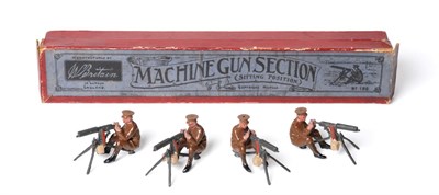 Lot 2401 - Britains 198 Machine Gun Section (Sitting Position) four figures (E-G box G)