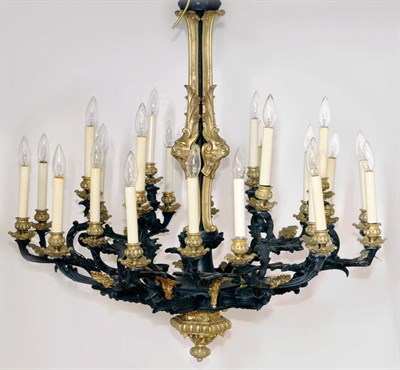 Lot 1193 - An Impressive Twenty-Four Light Parcel Gilt Bronzed Metal Chandelier, in Louis Philippe style,...