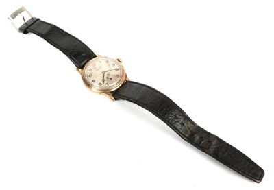 Lot 71 - A 9 carat gold wristwatch, signed Longines, case with a London import mark for 1936
