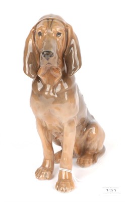 Lot 131 - Royal Copenhagen: Bloodhound, number 1322, 23cm high