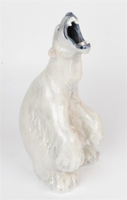 Lot 133 - Royal Copenhagen; Standing polar bear, number 502, 32cm high