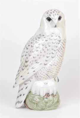 Lot 134 - Royal Copenhagen; Snowy Owl, number 1829, 40cm high