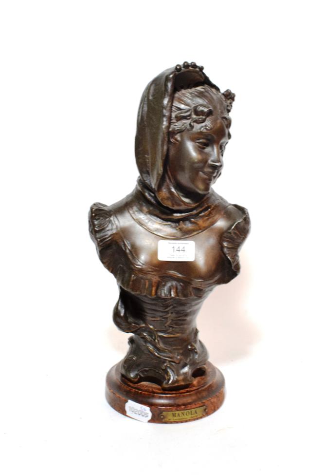 Lot 144 - ^ A French spelter bust after H Levasseur,