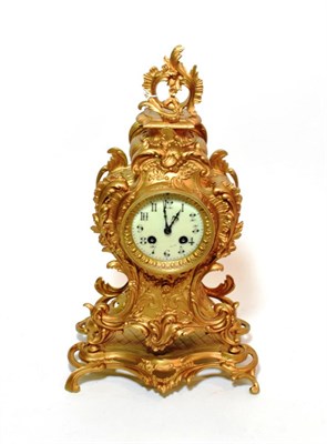 Lot 156 - A French gilt metal striking mantel clock