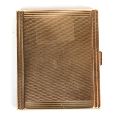 Lot 183 - A 9 carat gold cigarette case, engraved 'MMW 3rd Sept 1931'