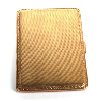 Lot 190 - A 9 carat gold cigarette case