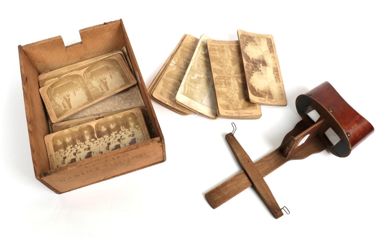 Lot 259 - A Victorian 3D viewer; with viewing cards