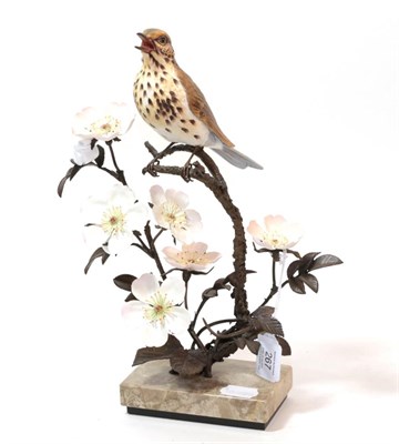 Lot 267 - Albany Fine China Limited, a limited edition figure of a Song Thrush, 33cm high