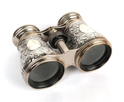 Lot 293 - A pair of late Victorian of silver mounted binoculars, Barnett Henry Abrahams, Birmingham 1891,...