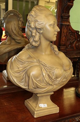 Lot 347 - ^ A plaster bust stamped to the verso ''Portrait de Madame La Contesse'', 72cm high