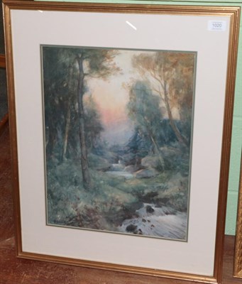 Lot 1020 - Attributed to David T Robertson, River landscape, signed and dated 89, watercolour, 45cm by 35.5cm
