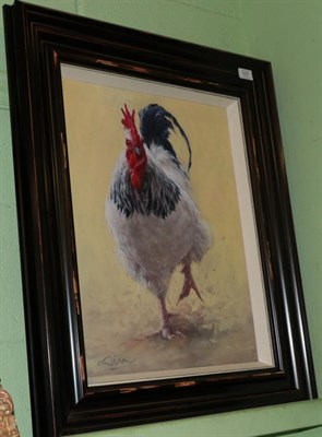 Lot 1027 - S Stockdale, Rooster, oil on canvas, 49.5cm by 39.5cm