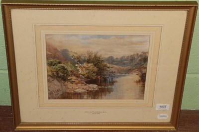 Lot 1043 - Philip Mitchell RI (1814-1896), River landscape with distant town, signed and dated 1866,...