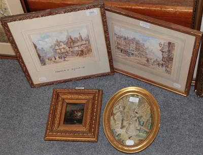 Lot 1053 - Thomas Walshaw (19th century) A pair of street scenes, possibly Liverpool; together with a 20th...