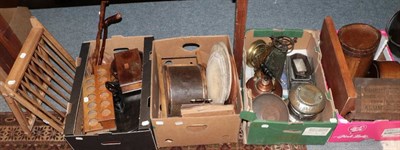 Lot 1126 - ^ Four boxes of 19th century and later kitchenalia, together with some treen items