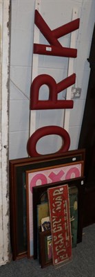Lot 1129 - ^ A Stork wall sign; a Rowntree's framed advertising print; an Oxo advertising print; an...