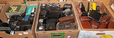 Lot 1133 - Three boxes of vintage cameras