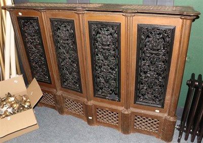 Lot 1187 - A Victorian cast iron radiator cover, 156cm by 32cm by 114cm