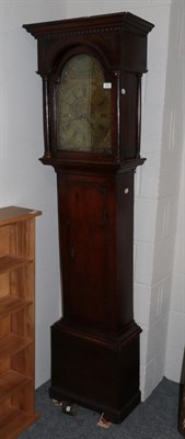Lot 1212 - ~ An oak thirty hour longcase clock, signed J.Morpeth, Hexham, circa 1770, 12-inch arched brass...