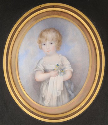 Lot 1254 - English School, early 19th century: Miniature Portrait of a Boy Child, John Hynde Cotton, 2½ years