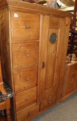 Lot 1335 - ^ A 19th century pine food cupboard, 108cm wide