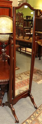 Lot 1341 - Mahogany framed cheval dressing mirror