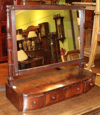 Lot 1356 - A Regency mahogany dressing table mirror with three drawers