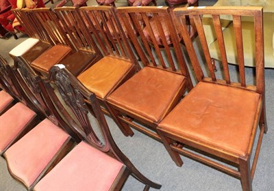 Lot 1369 - A set of seven oak chairs by James Rodwell