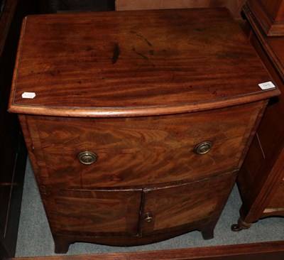 Lot 1415 - A George III mahogany chest converted from a commode, 66cm wide