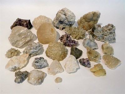 Lot 202 - Minerals: A Quantity of Mineral Specimens, to include 26 specimens of - Witherites,...