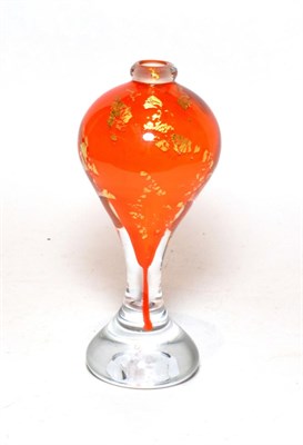 Lot 46 - Continental Art Glass baluster vase signed to base Joël