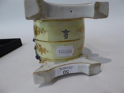 Lot 50 - A Continental porcelain mantel timepiece