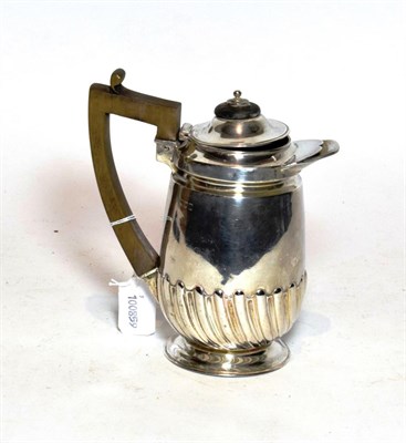 Lot 51 - A silver coffee/hot water jug, London, 1897, gross weight 12.6ozt