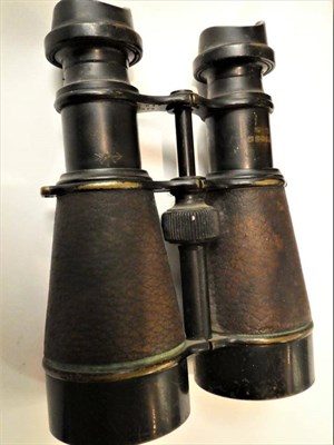 Lot 66 - A three drawer brass and leather telescope inscribed 'Nelson 20x B.C &co LTD E.C.I'' together...