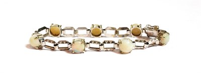 Lot 85 - An opal bracelet, length 18cm