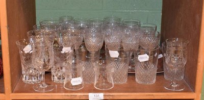 Lot 131 - Various Edwardian etched glasswares (qty)