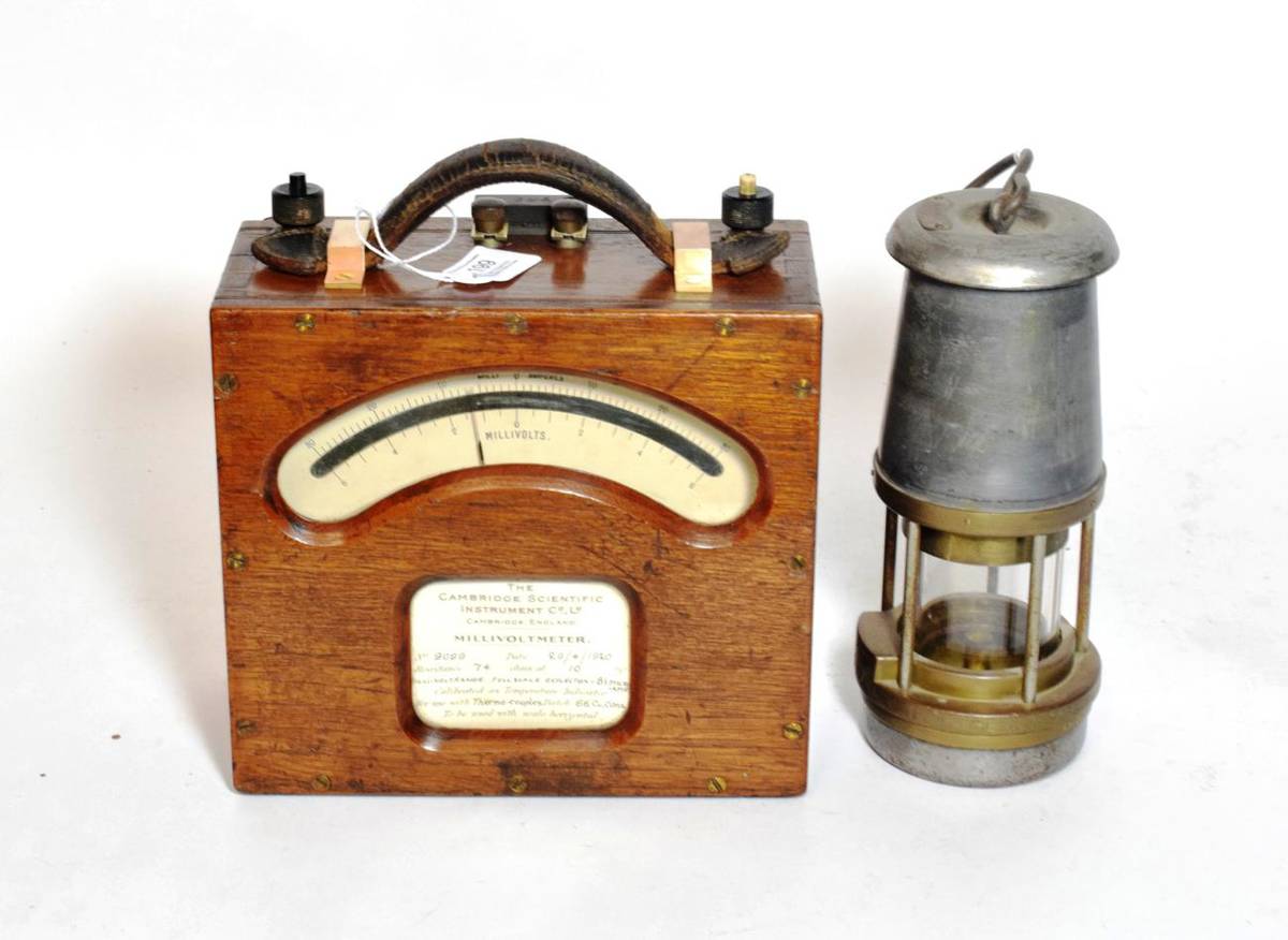 Lot 199 - The Cambridge Scientific Instrument Co, Ltd oak cased milli-voltmeter, circa 1920; together...