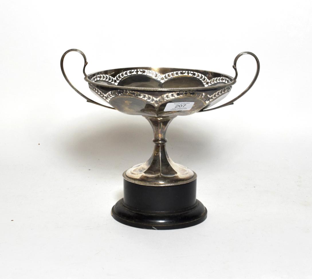 Lot 207 - A George V Silver Bowl, by Elkington and Co., Birmingham, 1913, the circular bowl with pierced...