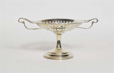 Lot 241 - A George V Silver Bowl, Chester, circa 1910, maker's mark rubbed, the bowl pierced circular and...