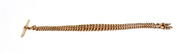 Lot 292 - A 9 carat gold watch chain, with attached T-bar, length 44.5cm